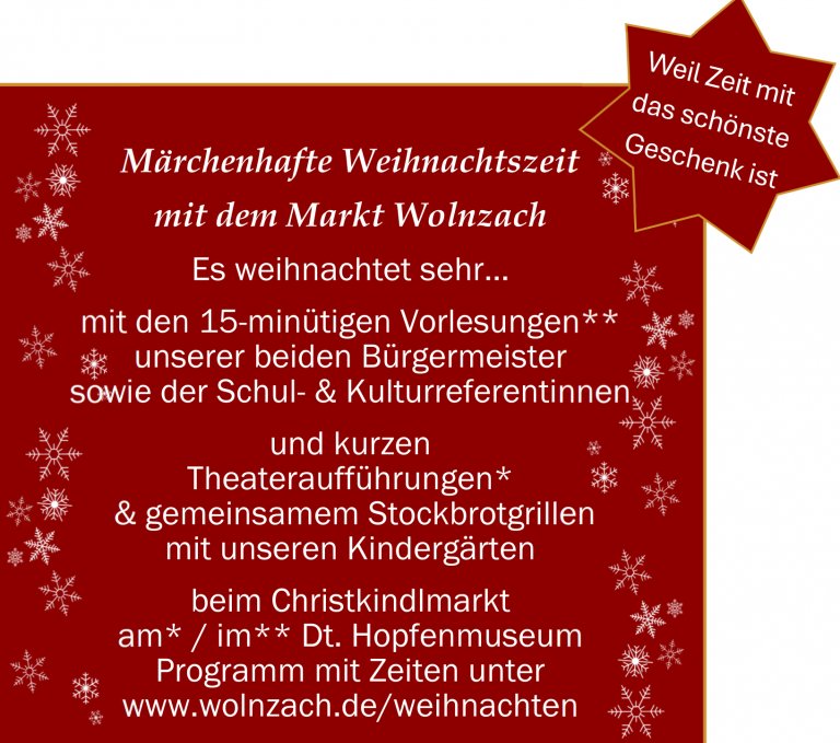 Teaser Plakat rot Märchenhafte Weihnachtszeit