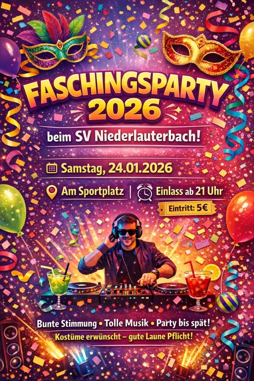 Grossansicht in neuem Fenster: SV Niederlauterbach, Fasching mit der Kindergarde Geisenfeld