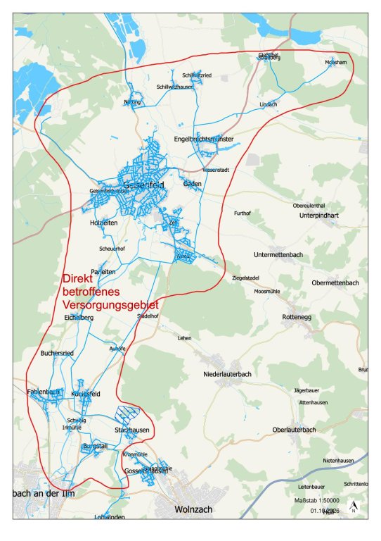 Abkochgebot Ilmtalgruppe Karte